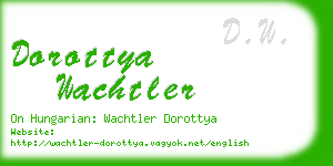 dorottya wachtler business card